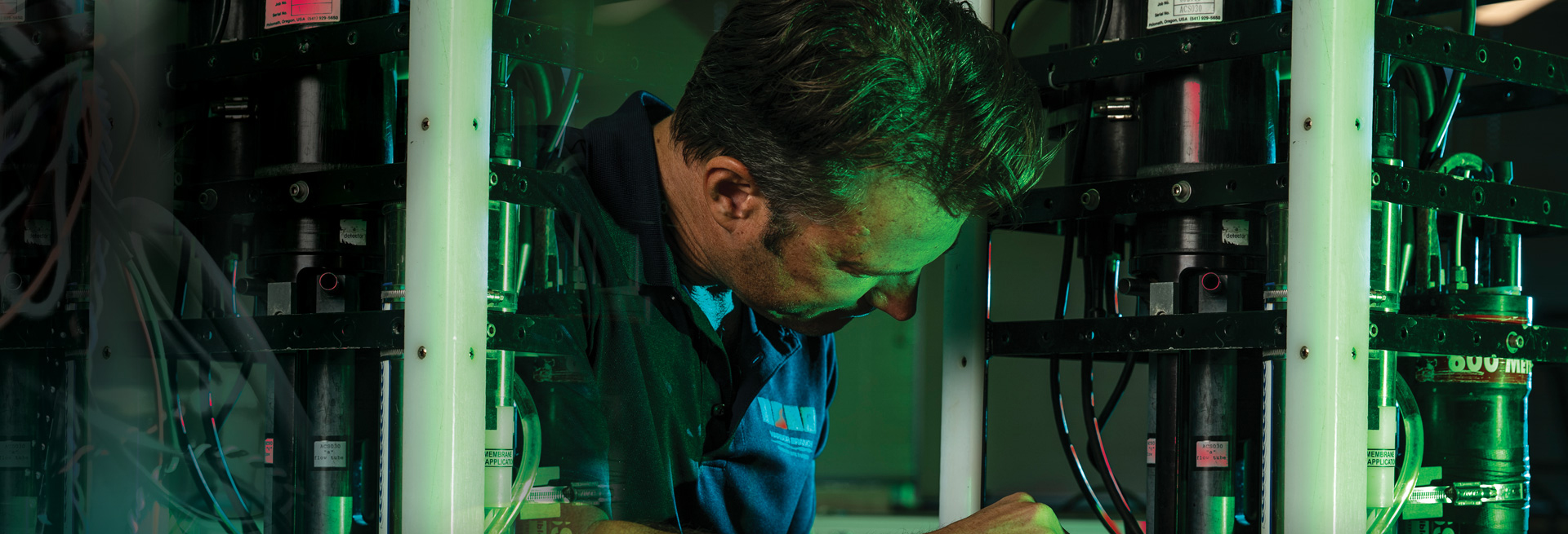 man working on equipment