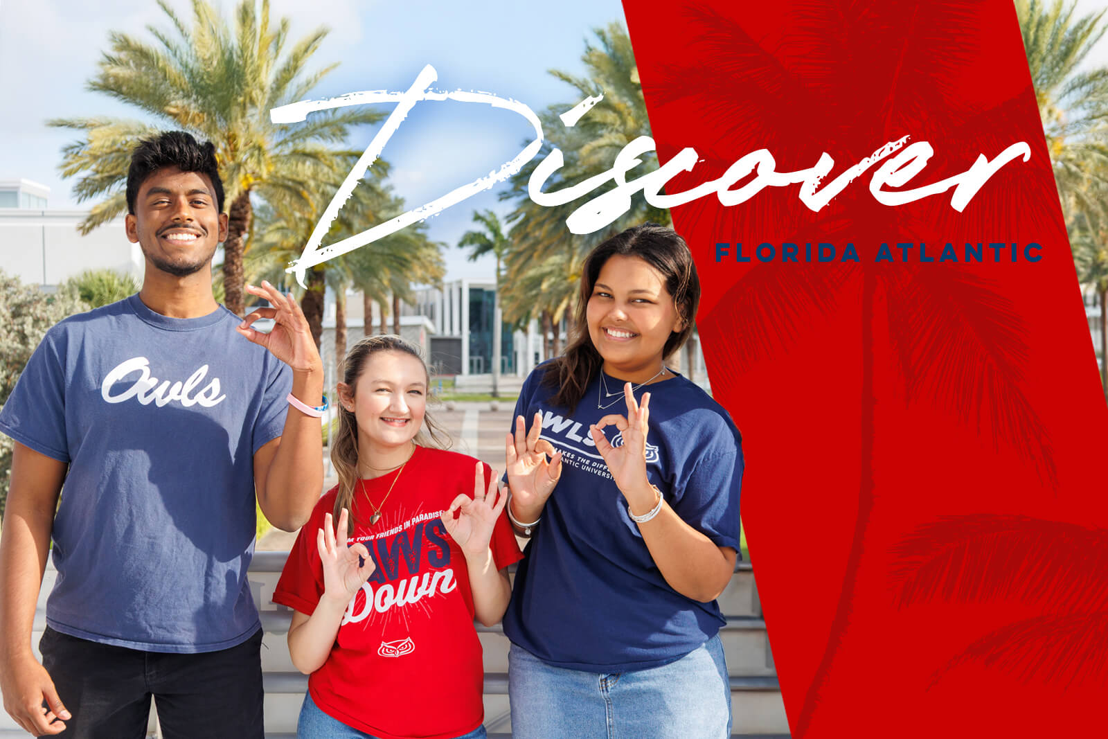 Three FAU Students smiling