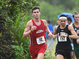 Men running in cross country