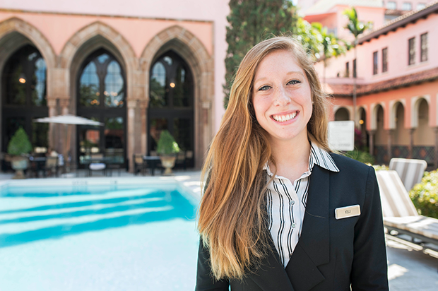 Female student smiling